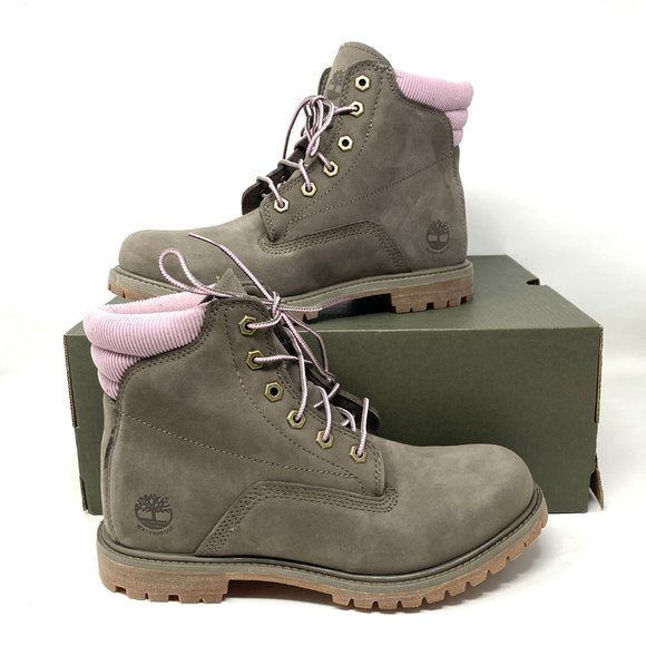 Timberland Women Size TB 0A2GN2 901 WETERVILLE 6 In Waterproof Boot Olive Nubuck - Picture 6 of 9